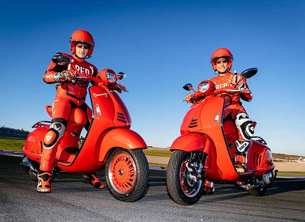 vespa armani red